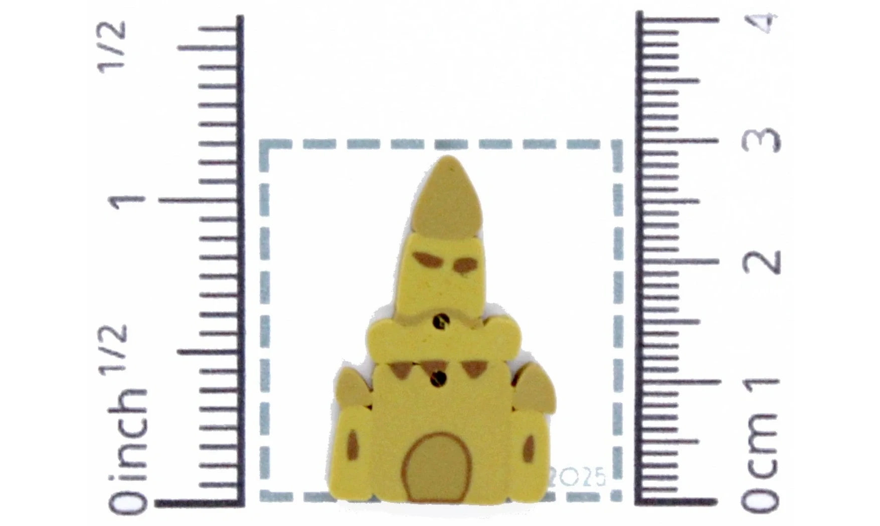 Château de sable -Bouton - polymère