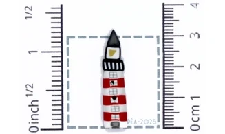 Polymer clay button: Lighthouse N.1
