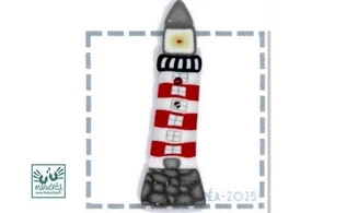Polymer clay button: Lighthouse N.2