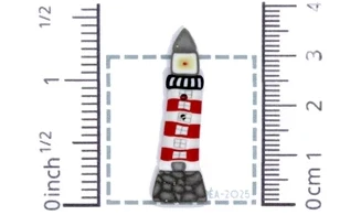 Polymer clay button: Lighthouse N.2