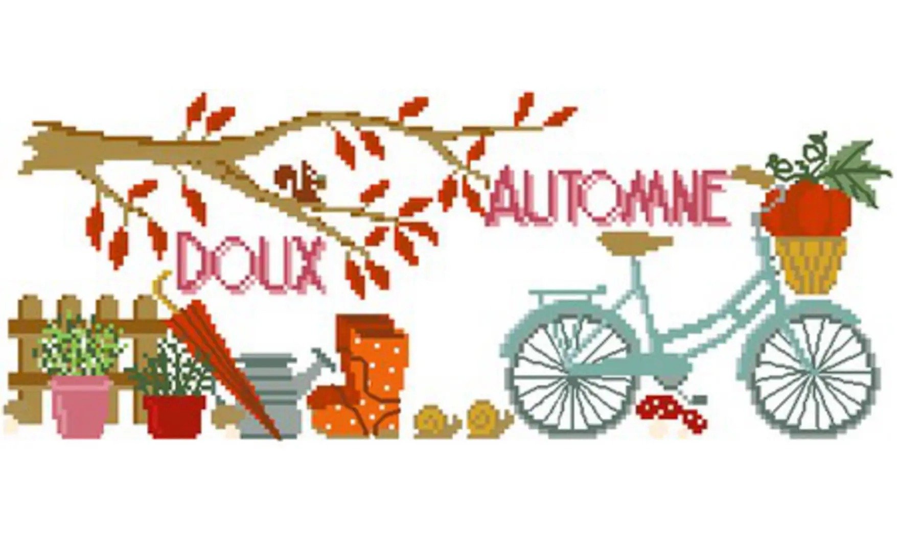 4 saisons : Automne/autumn-Kit-Broderie