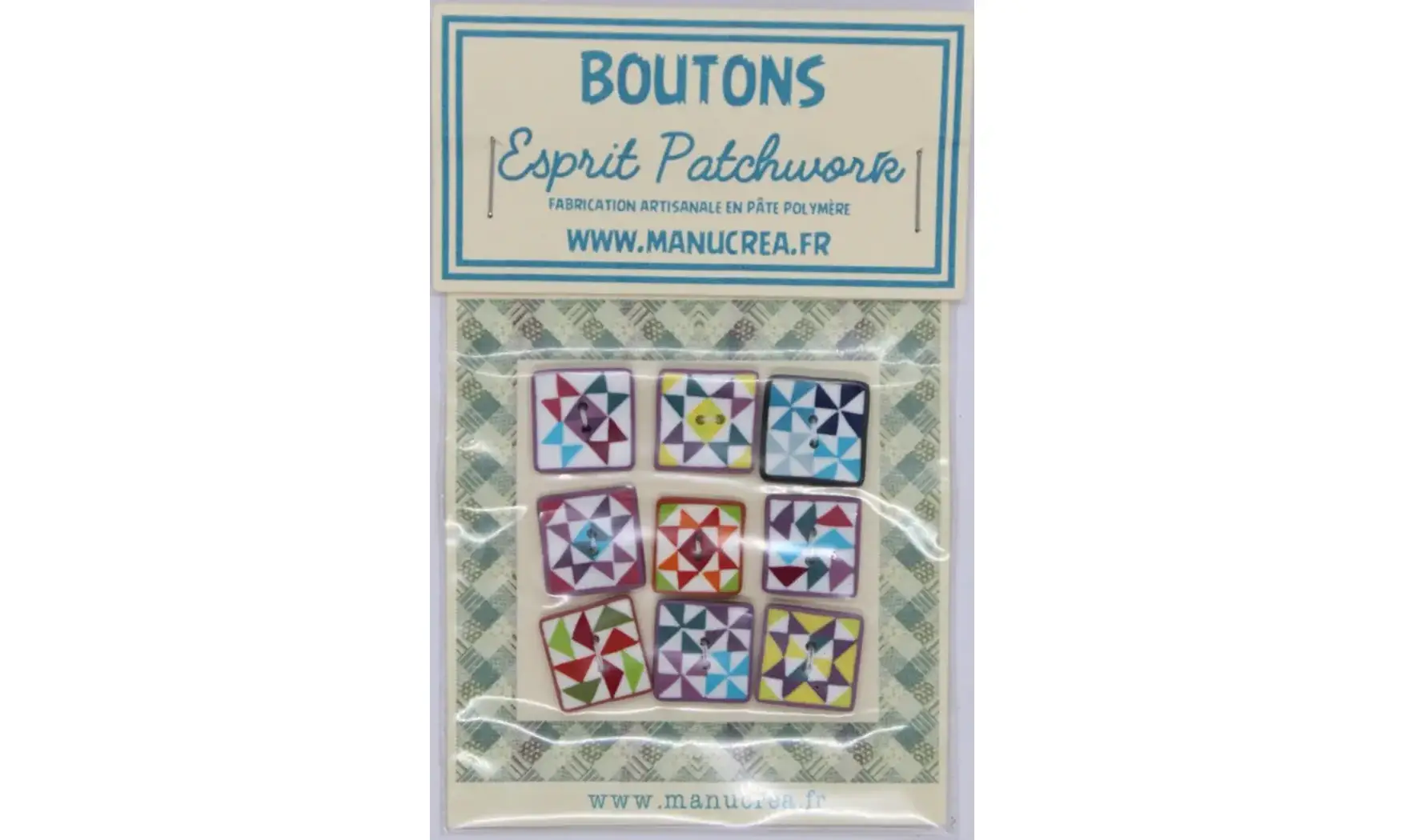 Lot Esprit Patchwork N.3 - 9 Boutons