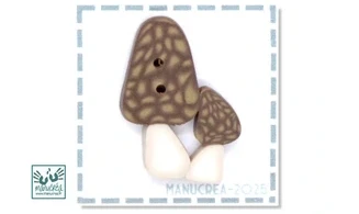 Morilles N.3-Bouton polymère