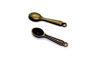 Charm métal Bronze Cuillère