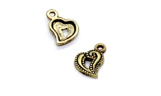 Charm métal Or Coeur