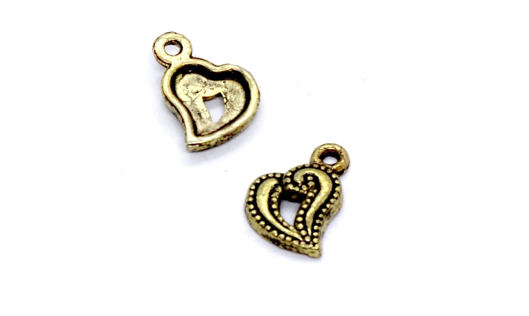 Charm métal Or Coeur