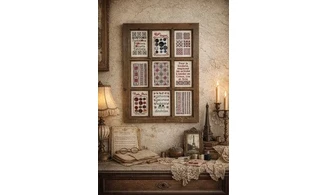 Sampler aux boutons - Point de croix