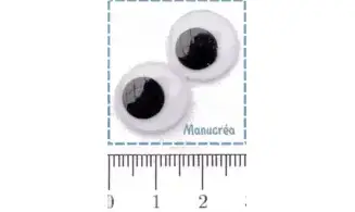 Oeil adhesif 16 mm/paire