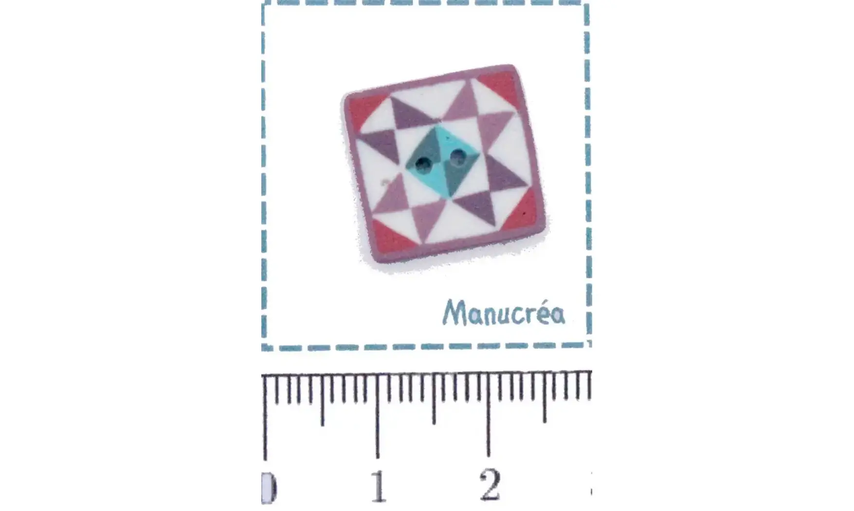 Motif Patchwork N.18-Bouton Polymère