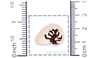 Handmade polymer clay button: Nautilus
