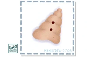 Polymer clay Button : Shell N.7