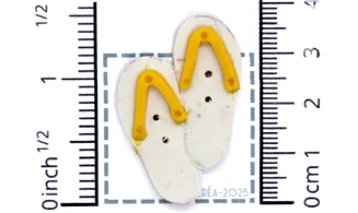 Tongs N.2-Bouton polymère-Fait main