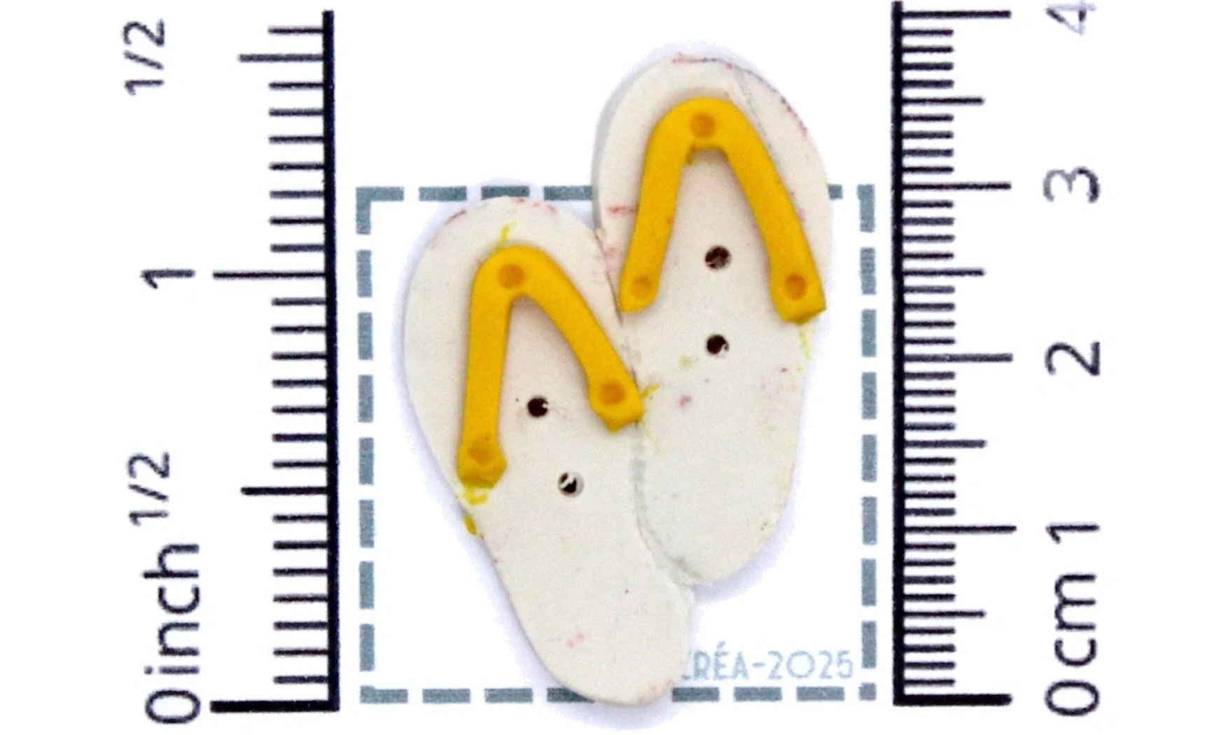 Tongs N.2-Bouton polymère-Fait main