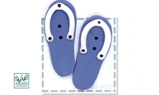 Tongs N.3-Bouton polymère-Fait main