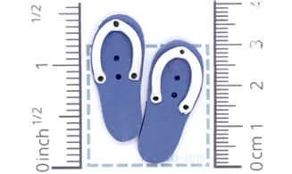 Tongs N.3-Bouton polymère-Fait main