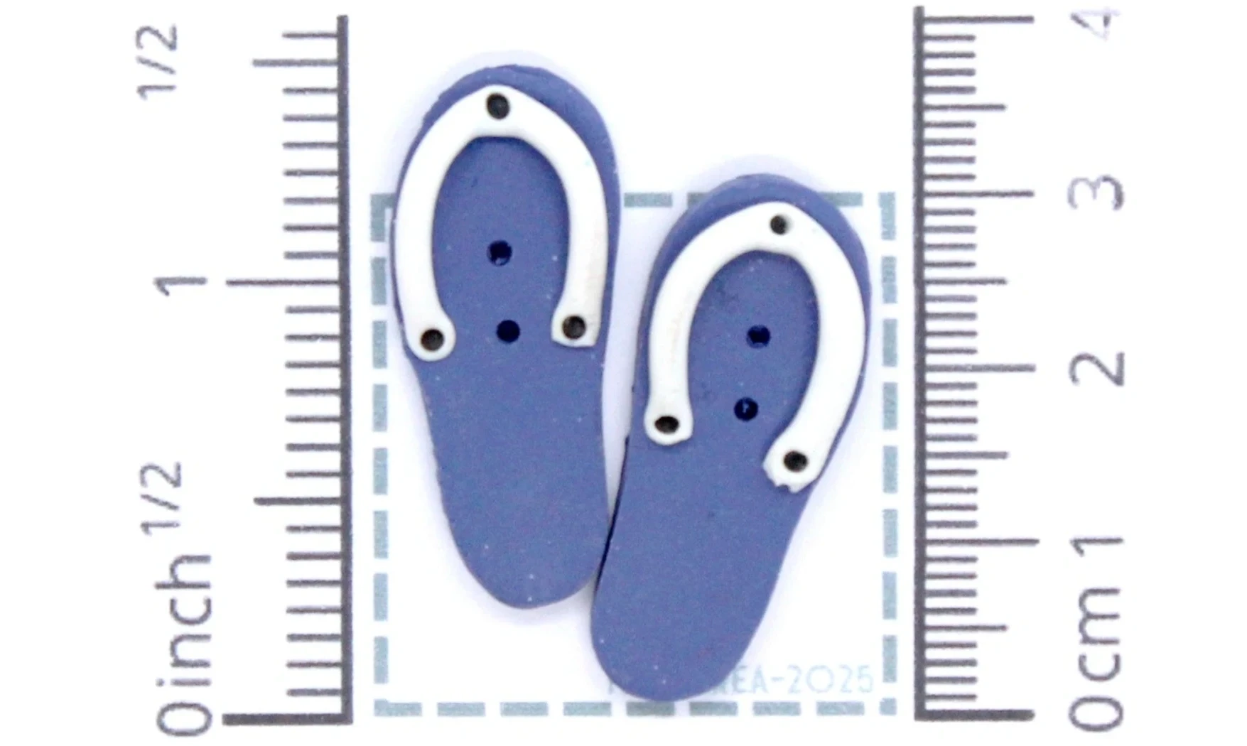Tongs N.3-Bouton polymère-Fait main