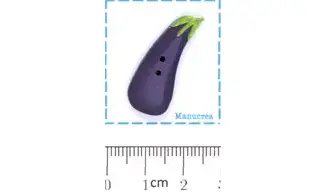 Handmad polymer button-Eggplant N.1