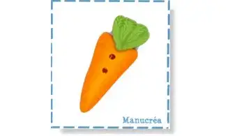 Handmad polymer button-Carrot N.2