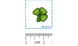 Trèfle N.5-Bouton polymère-Fait main