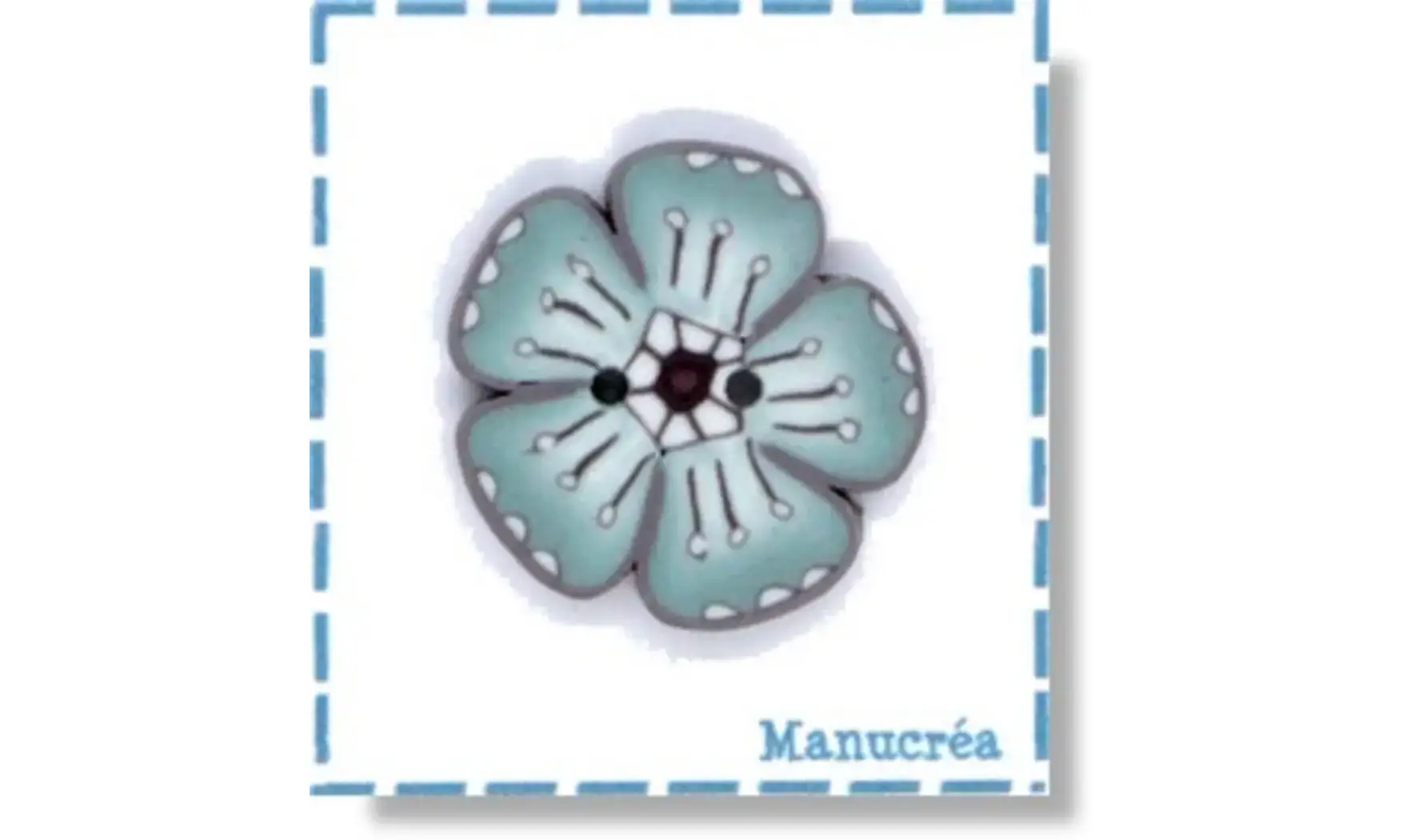 Fleur N.21-Bouton polymère-Fait main
