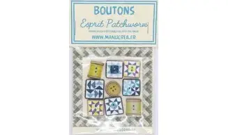 Lot Esprit Patchwork N.1 - 9 Boutons