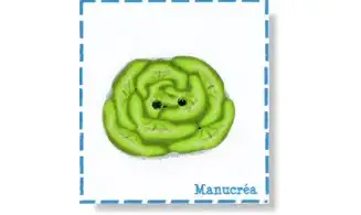Handmad polymer button-Salad N.4