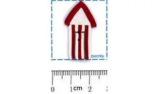 Cabine de plage N.1-Bouton polymère