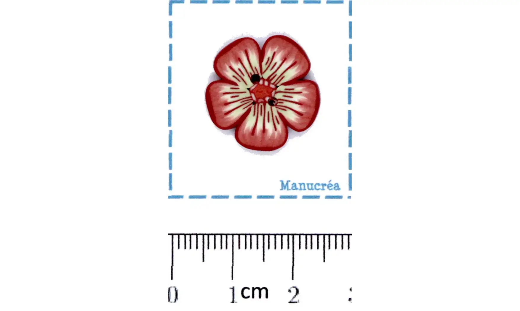 Polymer clay button-Flower N.122