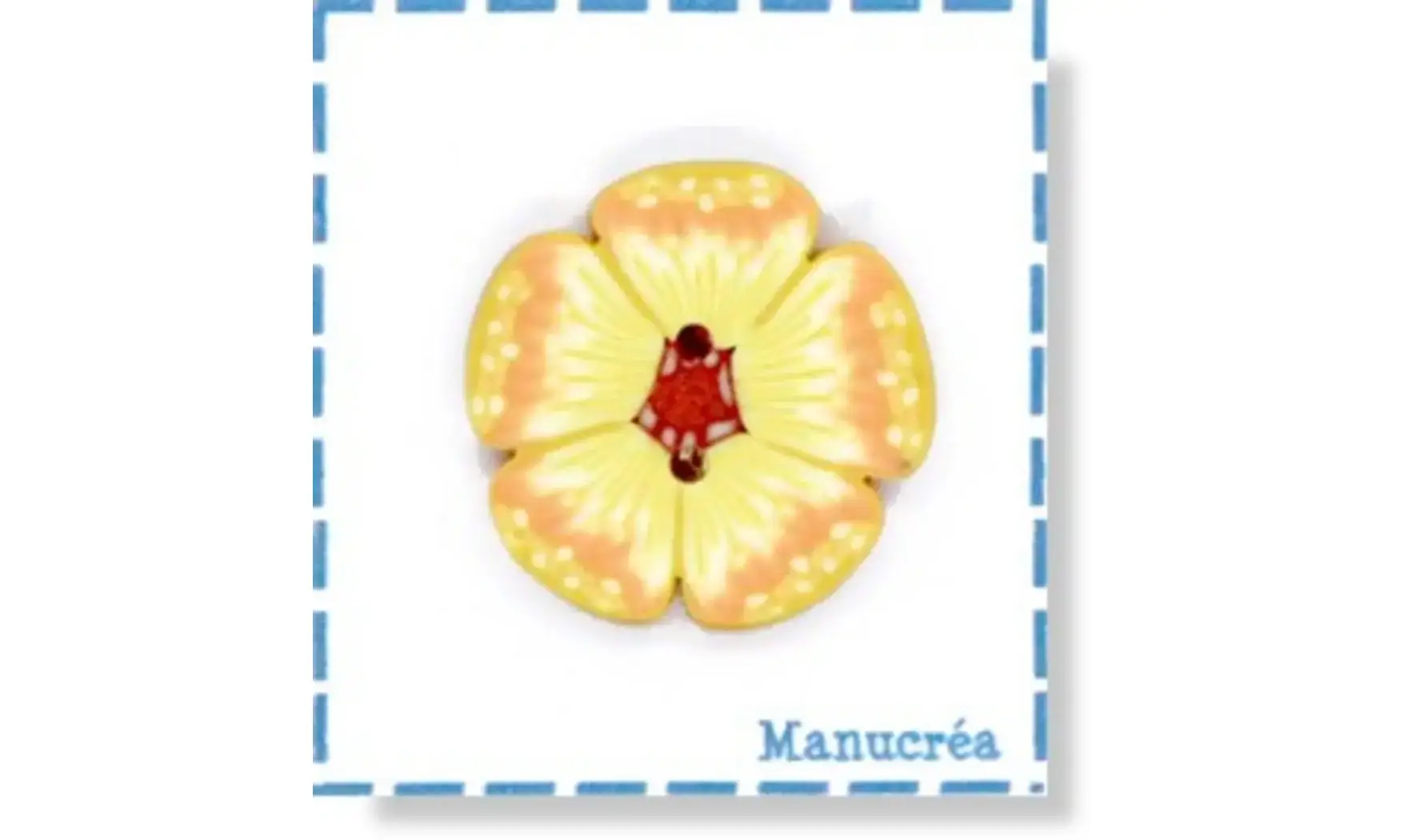 Fleur N.98-Bouton polymère-Fait main