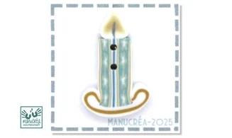 Bougie N.2-Bouton artisanal en polymère