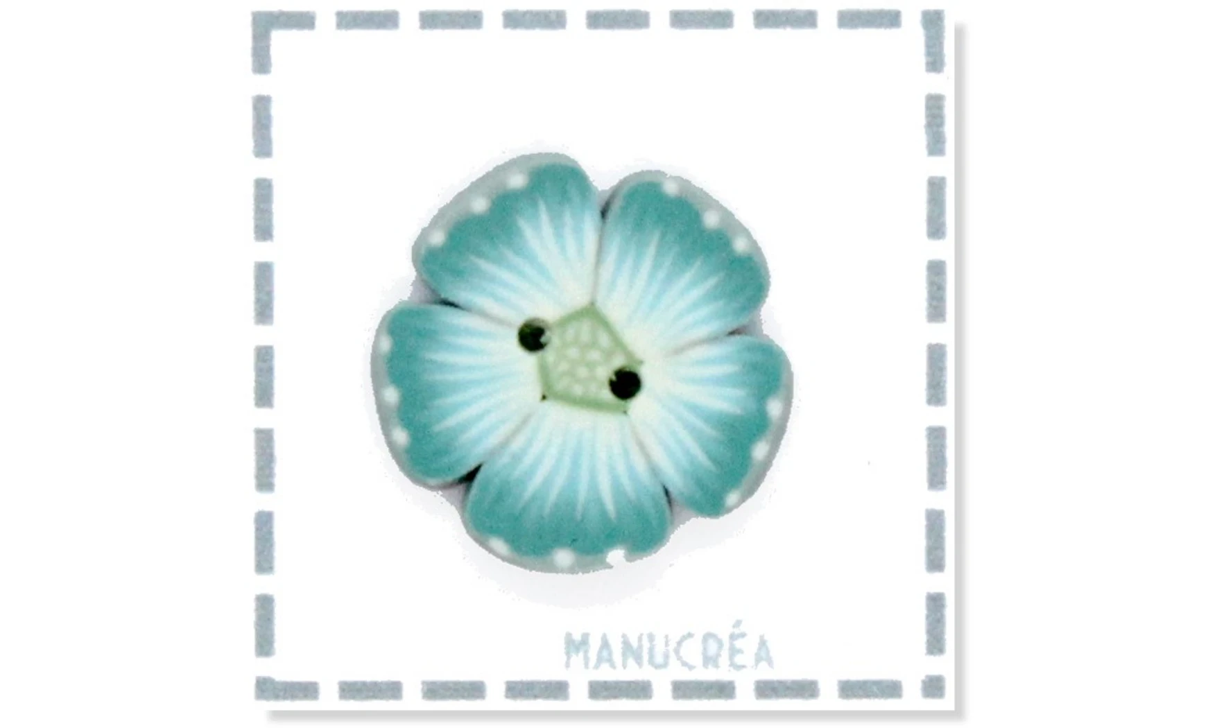 Fleur N.15-Bouton artisanal en polymère