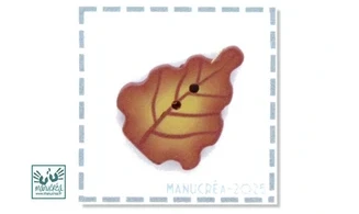 Feuille N.1-Bouton artisanal polymère