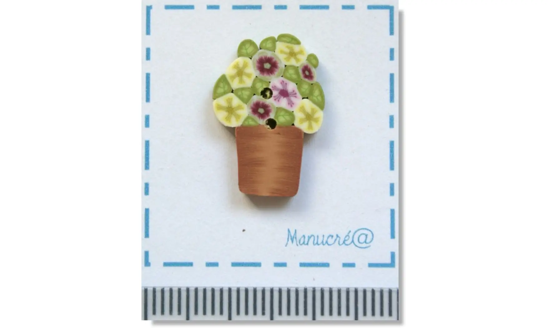 Pot de Fleurs N.10-Bouton polymère