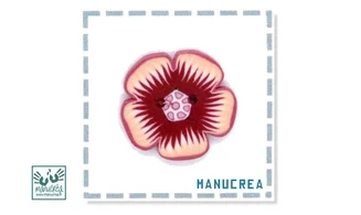 Fleur N.5-Bouton artisanal en polymère