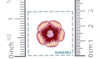 Fleur N.5-Bouton artisanal en polymère