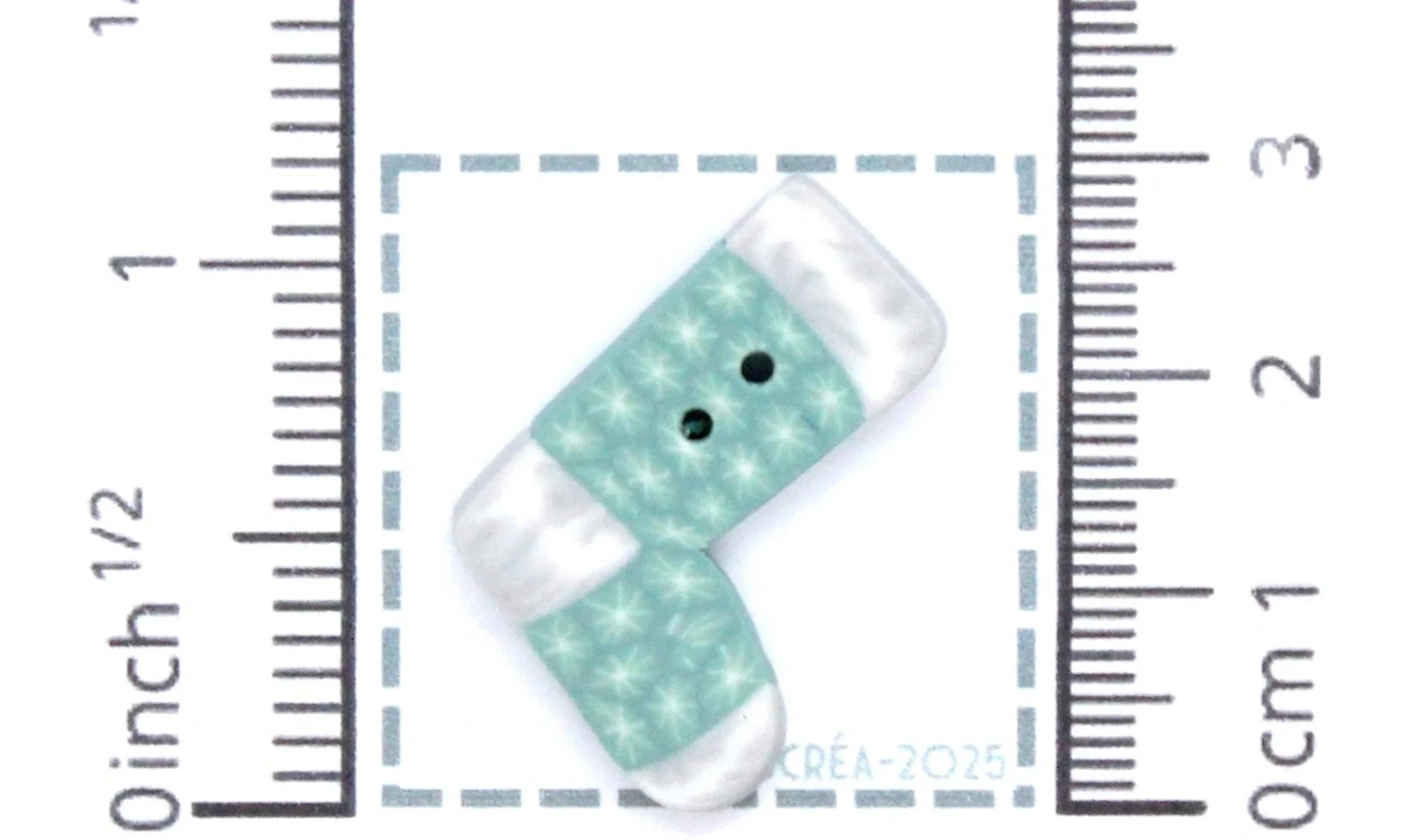 Polymer clay Button : Sock N.4