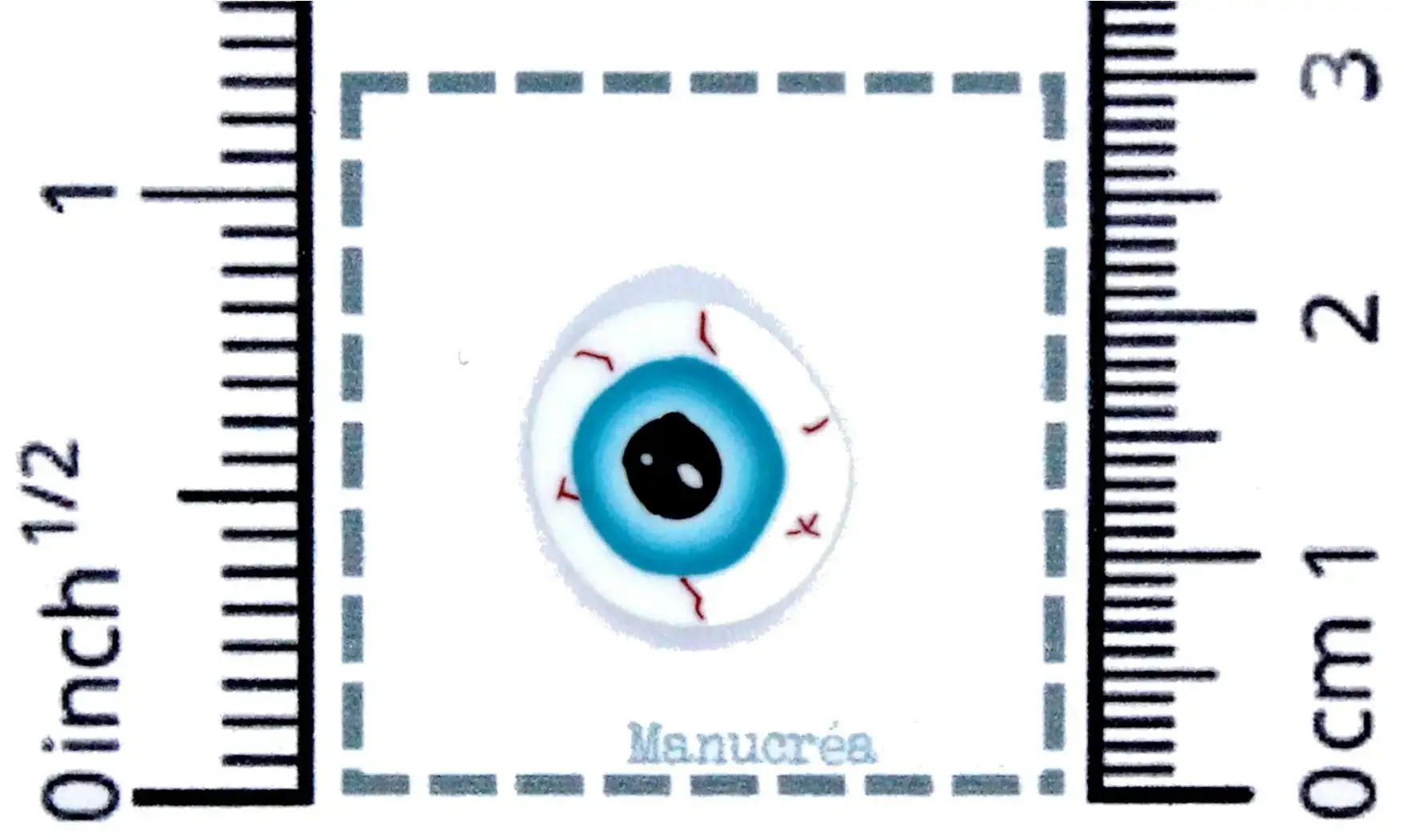 Polymer clay Button : Blue eye