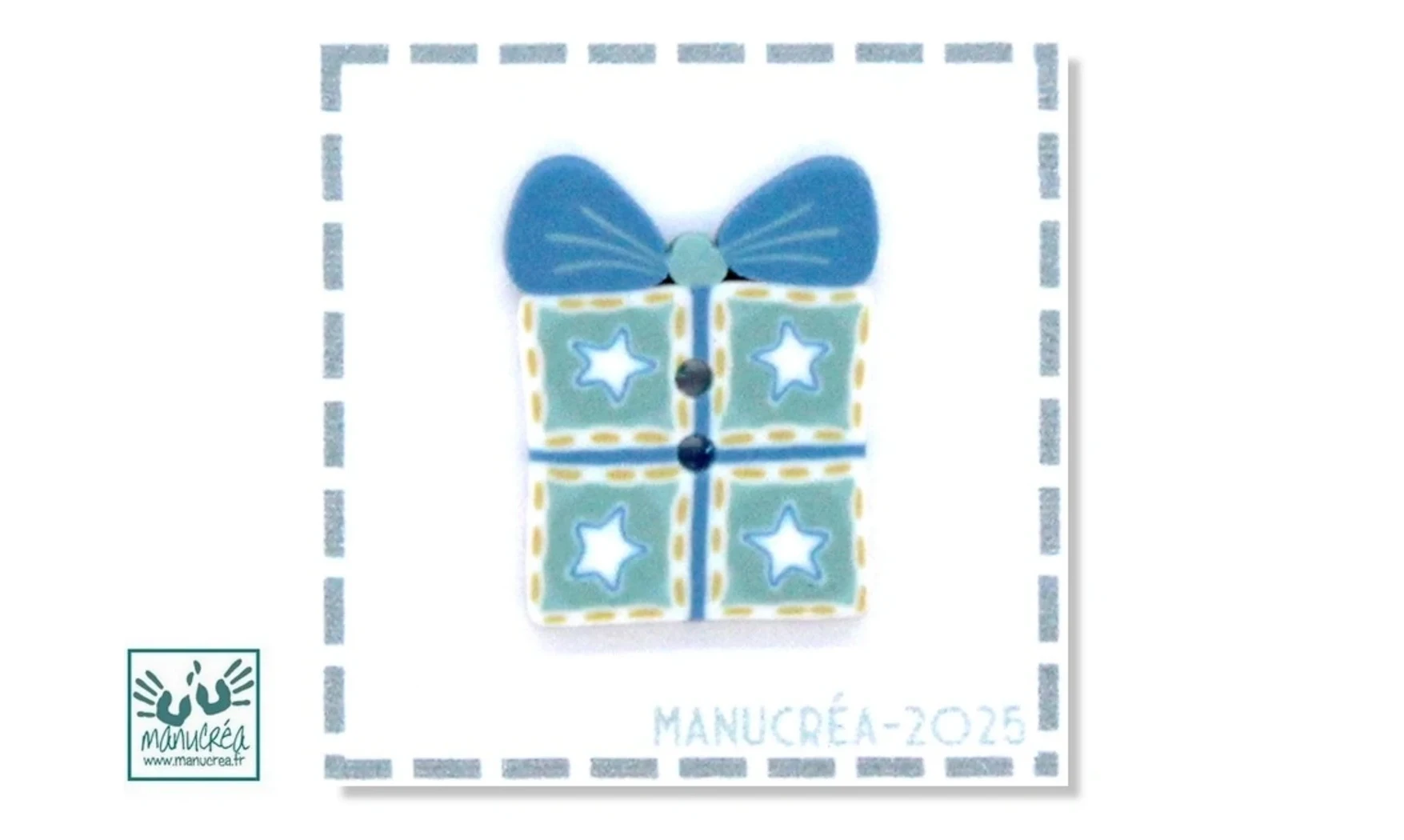 Handmade polymer clay button-Gift N.28