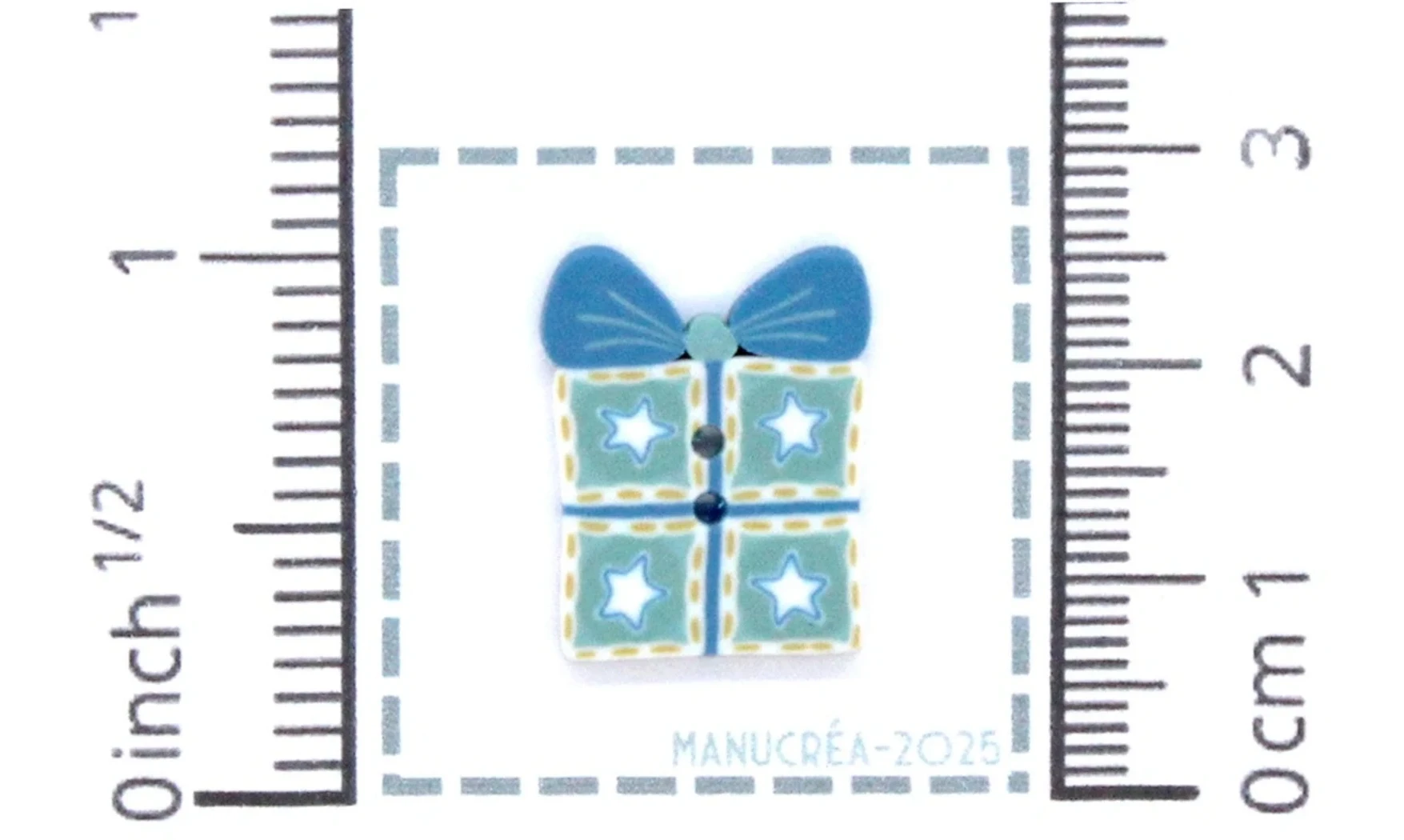 Handmade polymer clay button-Gift N.28