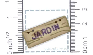 Panneau JARDIN-Bouton polymère