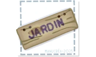 Panneau JARDIN-Bouton polymère