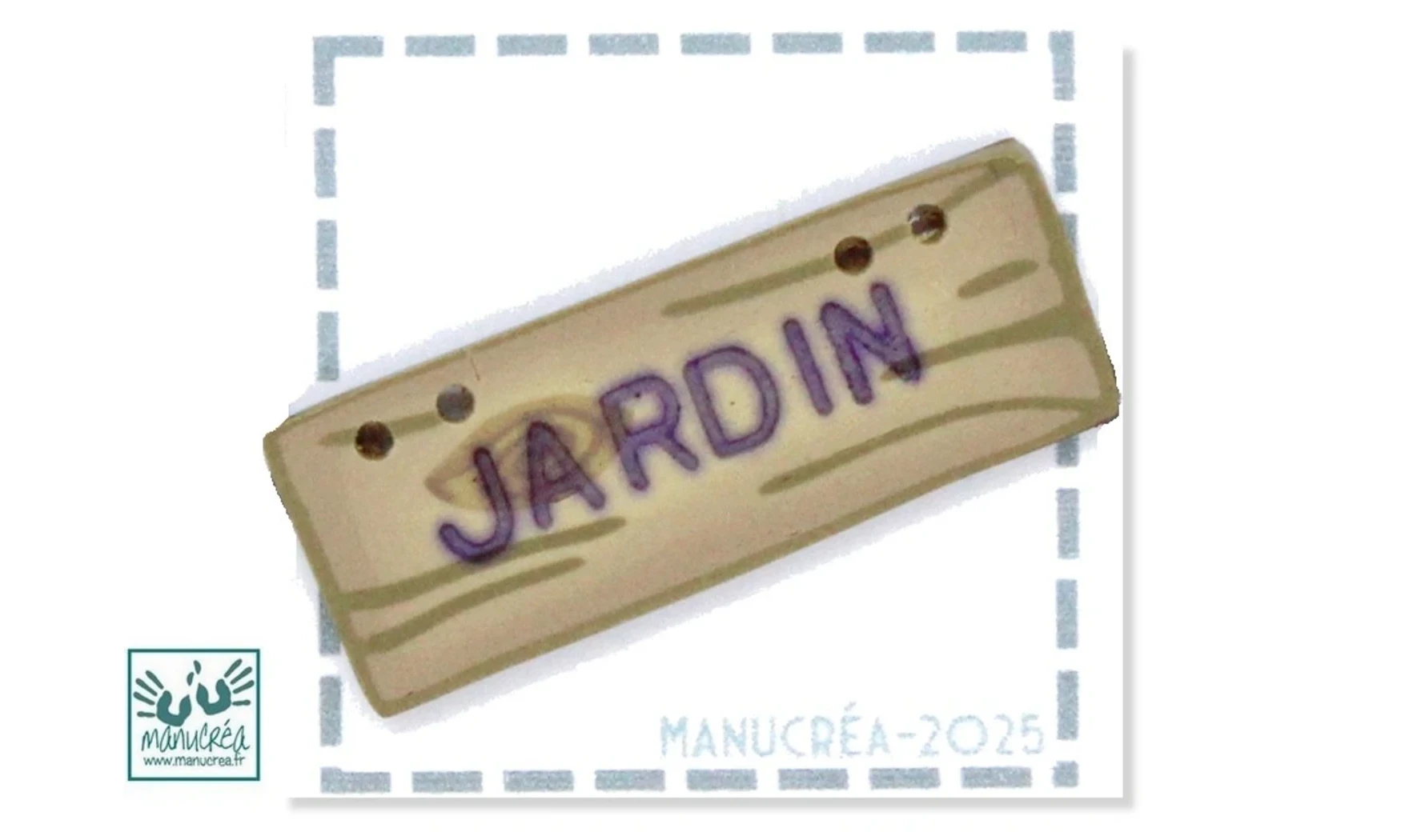 Panneau JARDIN-Bouton polymère