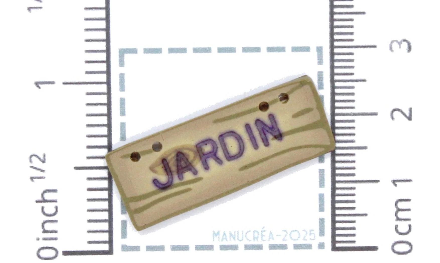 Panneau JARDIN-Bouton polymère