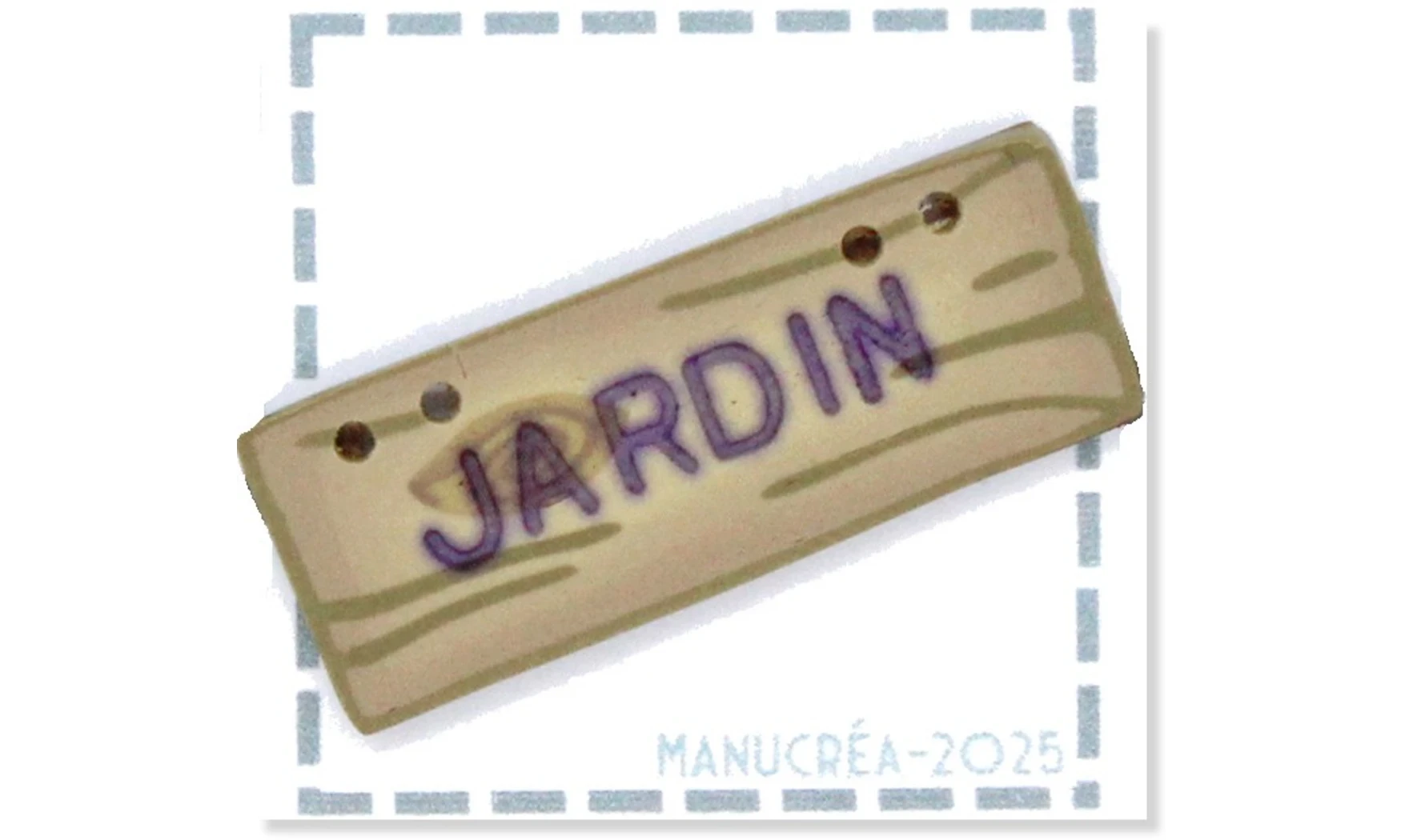 Panneau JARDIN-Bouton polymère