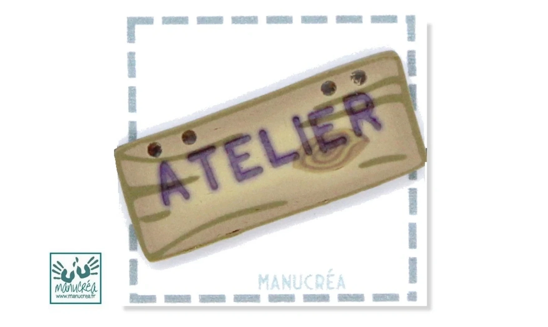 Panneau ATELIER-Bouton polymère