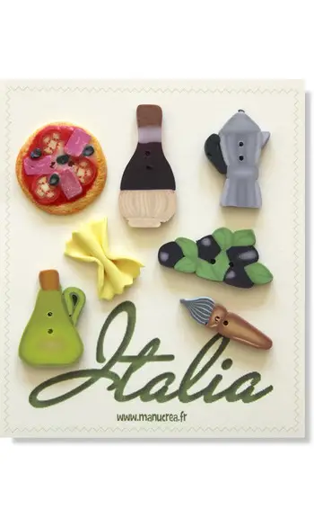 ITALIE: lot de 7 boutons