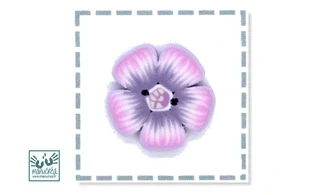 Fleur N.6-Bouton artisanal en polymère