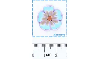 Fleur N.53-Bouton polymère-Fait main
