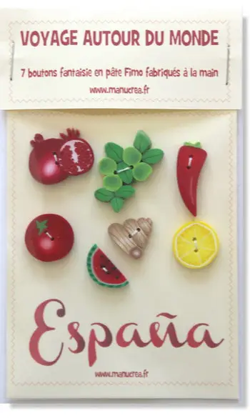 SPAGNA-10 bottoni polimeri