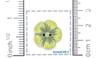 Fleur N.7-Bouton artisanal en polymère